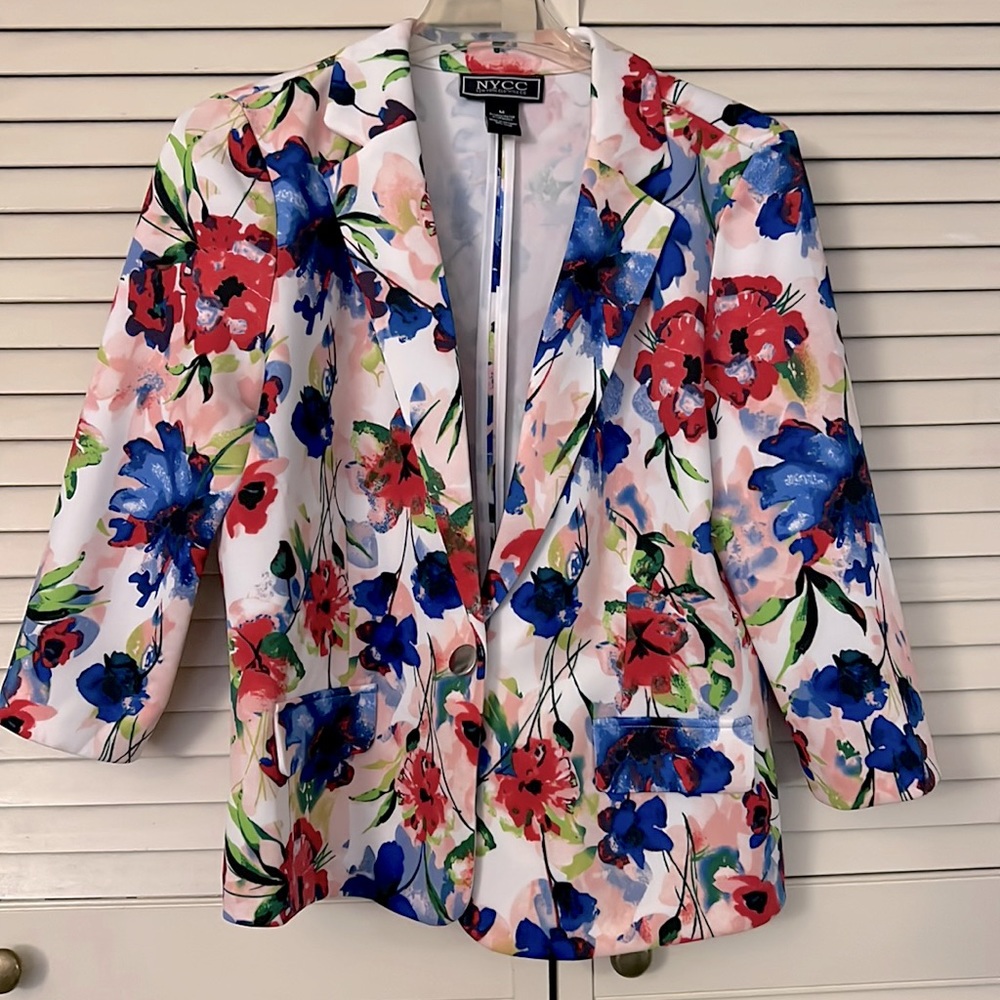 NYCC medium multicolored floral blazer, medium